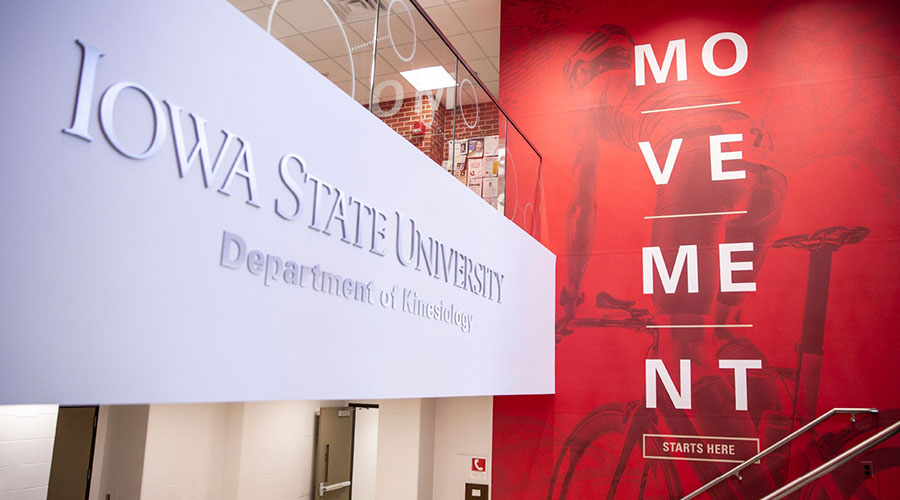 ISU Department of Kinesiology wall graphics and environmental design.