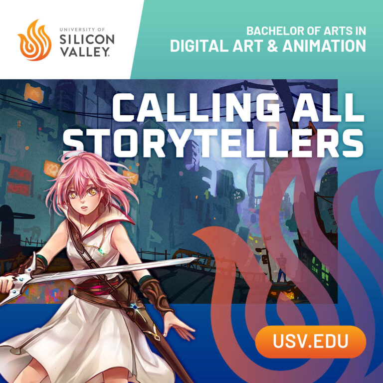 USV Digital Art & Animation ad 2: Calling all storytellers.