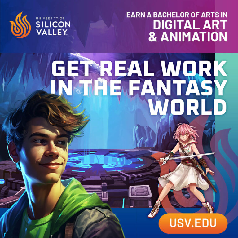 USV Digital Art & Animation ad 1: Get real work in the fantasy world.