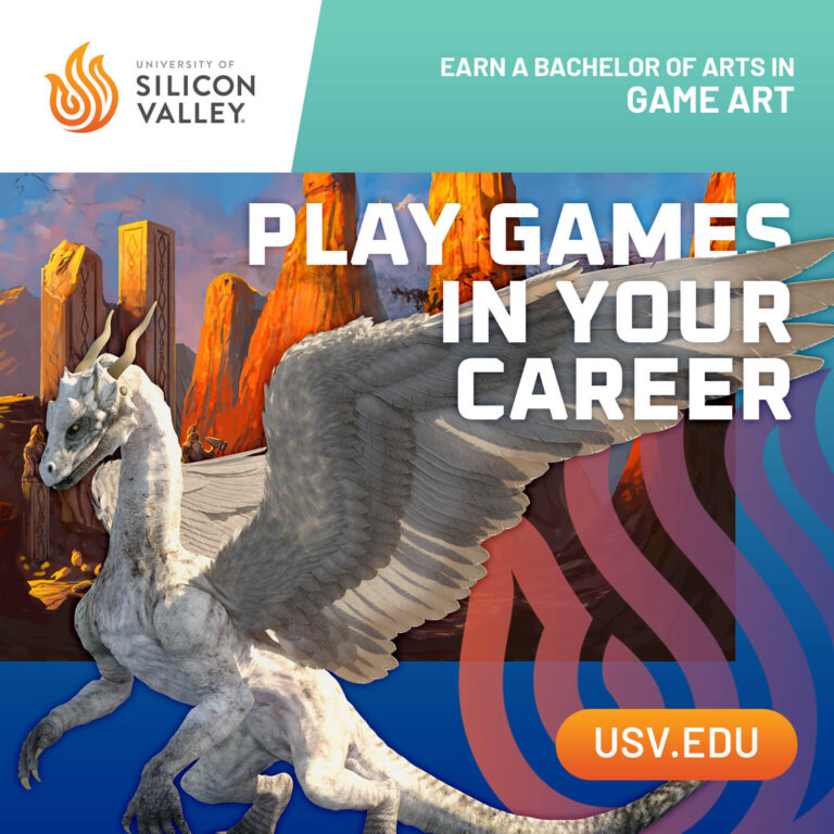 USV Game Art ad 2: Play games in your career.