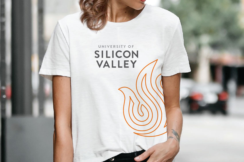 USV logo showcased on a t shirt.
