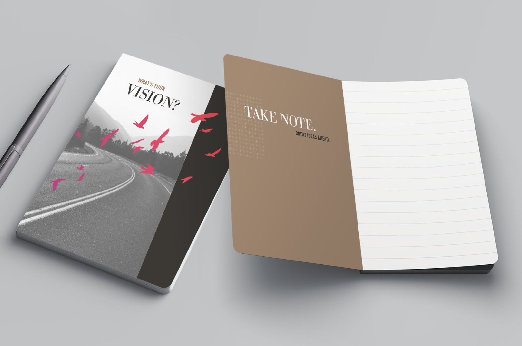 Notebook designed for Fortress Bank's "What's Your Vision?" campaign.