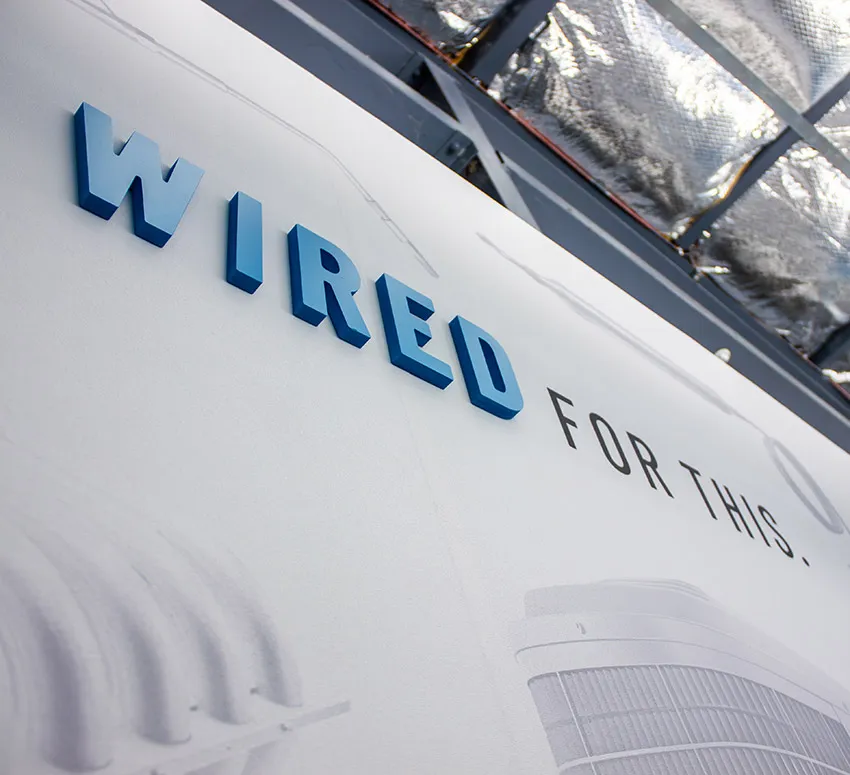 Wall art showing 3-dimensional lettering